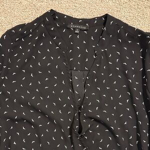 Staccato Black Blouse with White Accents